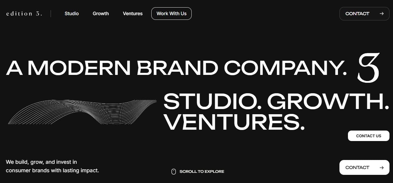 Edition Three – Brand Studio & Venture Platform